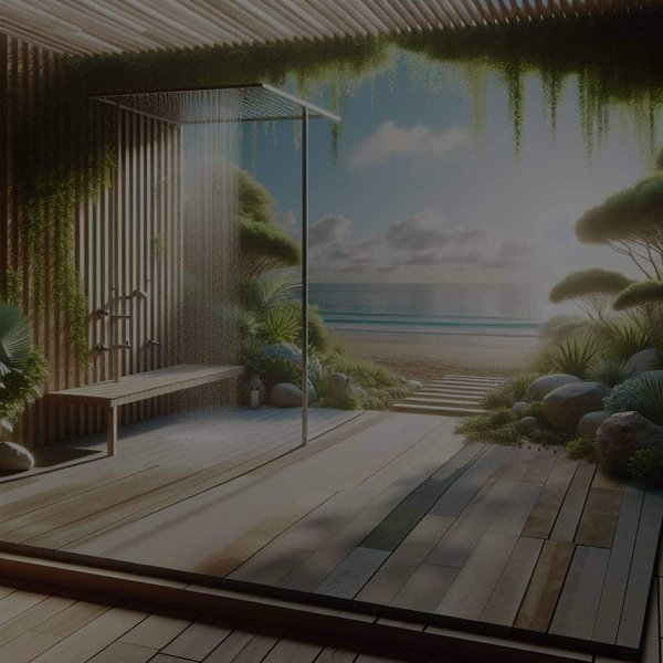 How to Design a Sustainable and Inviting Outdoor Shower for a Beach Home?