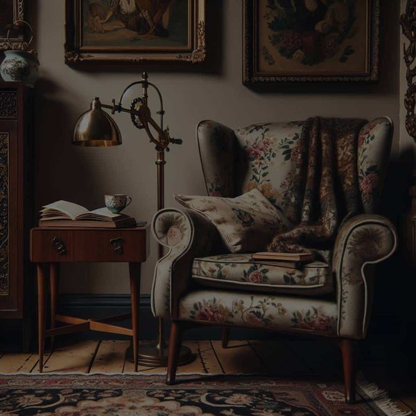 How Can You Create a Cozy Vintage Reading Nook with Mid-Century Modern Elements?