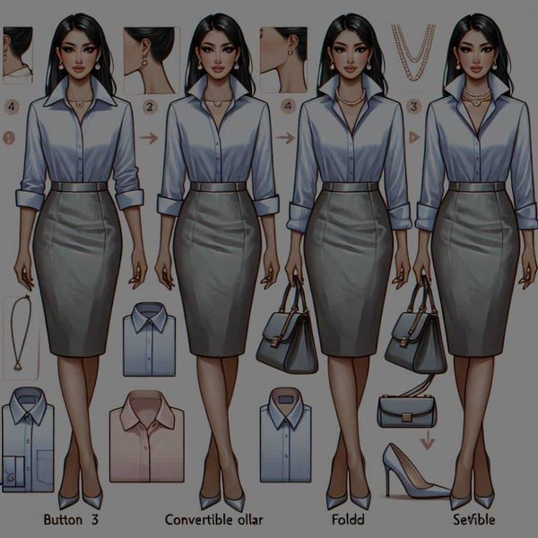 How to Style a Convertible Collar Shirt for a Chic Yet Professional Look?